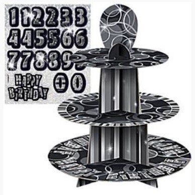 BLACK DAZZLING CUPCAKE STATIV