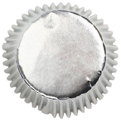 SØLVFARGEDE CUPCAKE FORMER (24-pk)