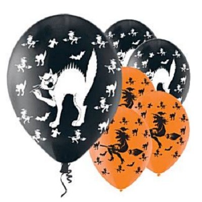 KATTER OG HEKSER HALLOWEEN BALLONGER (6-pk)