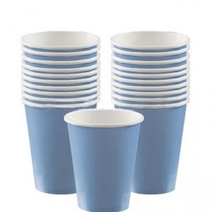 LYSEBLÅ PAPPKOPPER (20-pk)