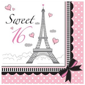 PARTY IN PARIS SWEET 16 SERVIETTER