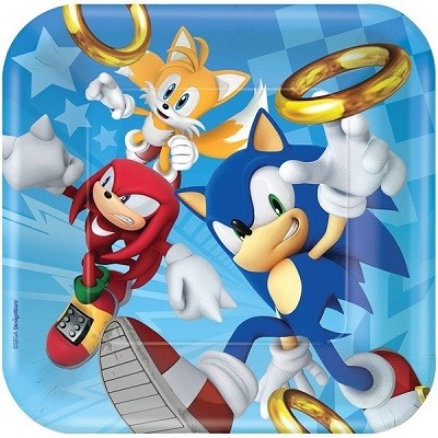 SONIC THE HEDGEHOG KVADRATISKE TALLERKENER