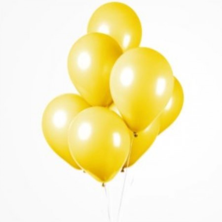 GULE BALLONGER - METALLISK (10-pk)