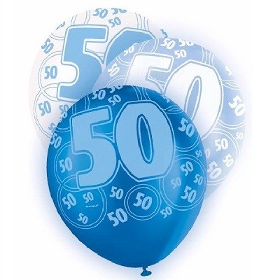 PERLEBLÅ BALLONGER 50