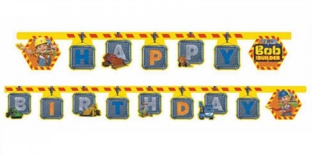 BYGGMESTER BOB HAPPY BIRTHDAY BANNER
