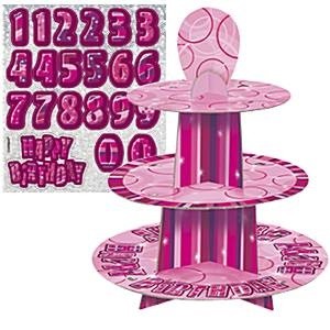 PINK DAZZLING CUPCAKE STATIV