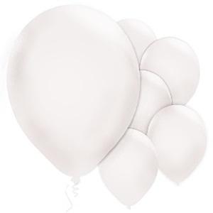 HVITE BALLONGER (10-pk)
