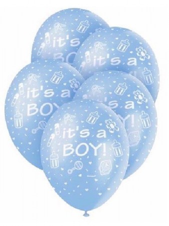 ITS A BOY PERLEBLÅ BALLONGER