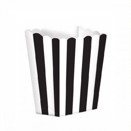 SMÅ SVARTSTRIPEDE POPCORN BEGER (5-pk)