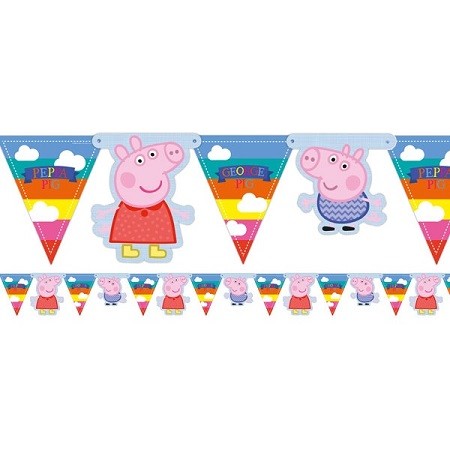 PEPPA GRIS FLAGGBANNER
