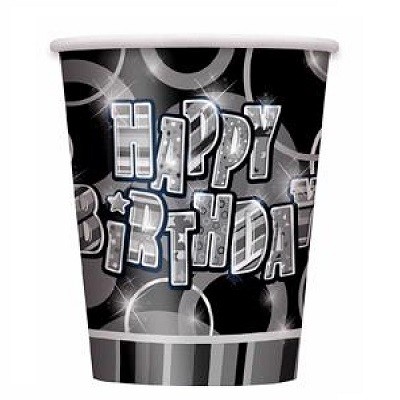 BLACK GLITZ HAPPY BIRTHDAY KOPPER