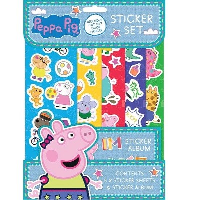 PEPPA GRIS KLISTREMERKER (5 ark og album)