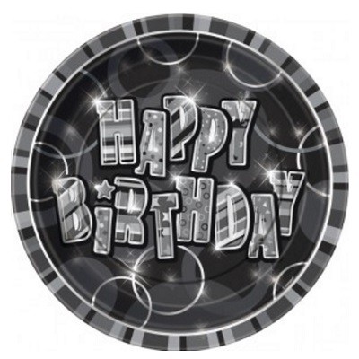 SVARTE HAPPY BIRTHDAY TALLERKENER