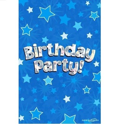 BLUE SPARKLE INVITASJONER (8-pk)