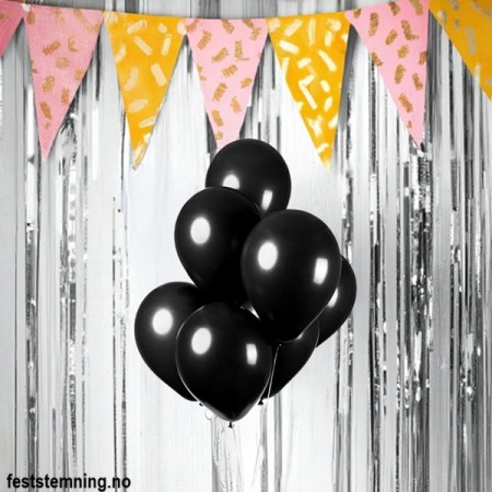 SVARTE BALLONGER - PERLE / METALLISK