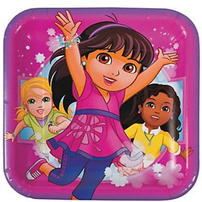 DORA OG VENNER KVADRATISKE TALLERKENER