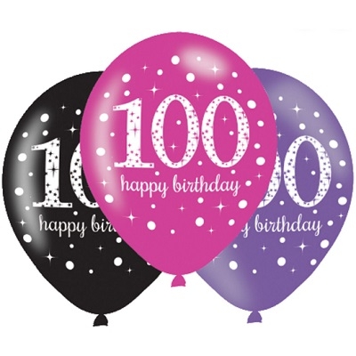 PINK SPARKLING CELEBRATION BALLONGER 100