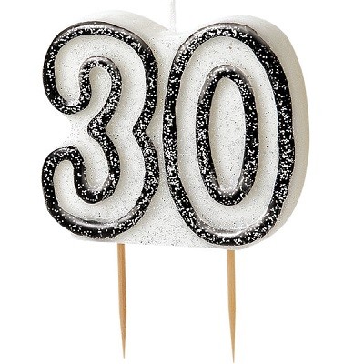 KAKELYS 30 HVIT / SVART