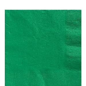 MØRKEGRØNNE SERVIETTER (50-pk)
