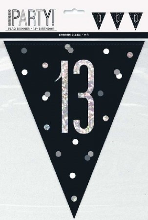 BLACK GLITZ BANNER FLAGG 13
