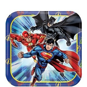 JUSTICE LEAGUE KVADRATISKE DESSERT TALLERKENER