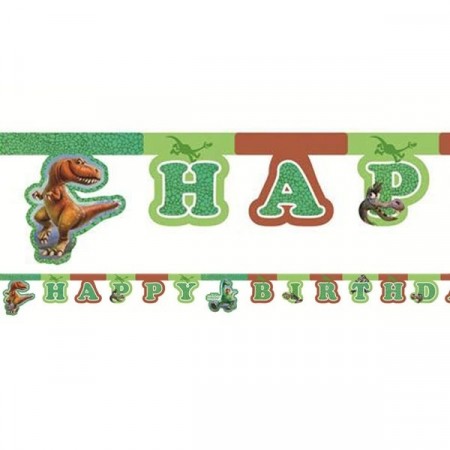 DEN GODE DINOSAUR HAPPY BIRTHDAY BANNER