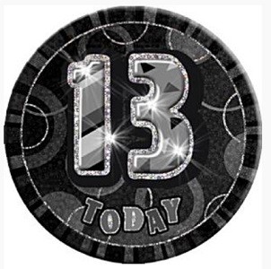 BLACK DAZZLING 13 BADGE
