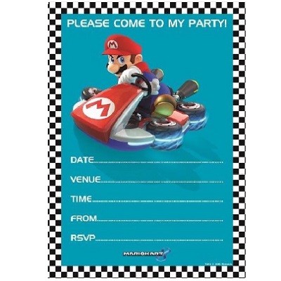 SUPER MARIO BROTHERS INVITASJONER (20-pk)