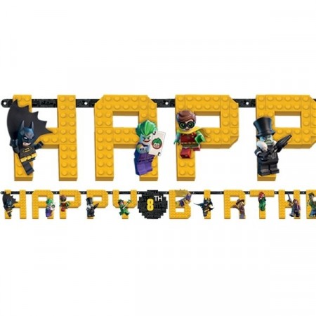 LEGO BATMAN HAPPY BIRTHDAY BANNER KIT