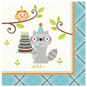 HAPPI WOODLAND BLÅ SERVIETTER