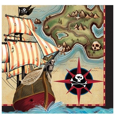 PIRATENES SKATTEKART SERVIETTER