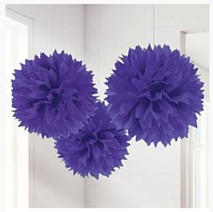STORE LILLA POM POM (3-pk)