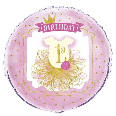 PINK & GOLD 1st BIRTHDAY FOLIEBALLONG