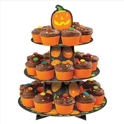 HALLOWEEN GRESSKAR CUPCAKE STATIV