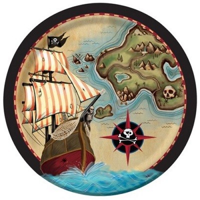 PIRATENES SKATTEKART TALLERKENER