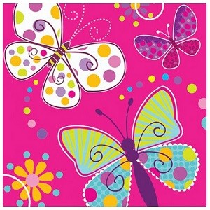 BUTTERFLY SPARKLE SERVIETTER