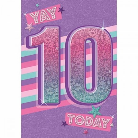 BURSDAGSKORT 10 ÅR - YAY