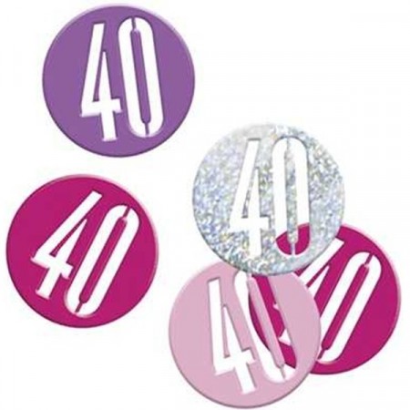 PINK GLITZ KONFETTI 40