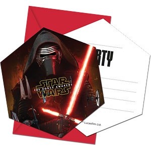 STAR WARS THE FORCE AWAKENS INVITASJONER
