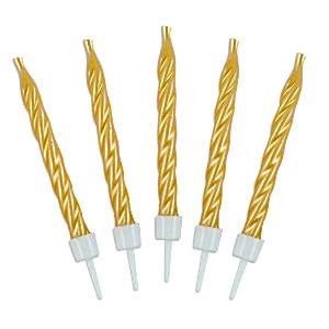 GULLFARGEDE KAKELYS TWIST (10-pk)