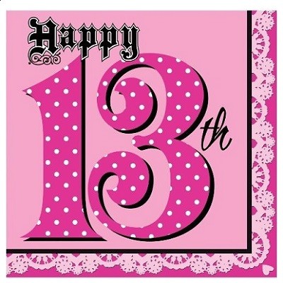 HAPPY 13th SERVIETTER