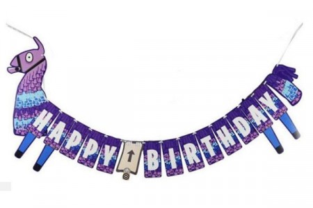 LLAMA HAPPY BIRTHDAY BANNER