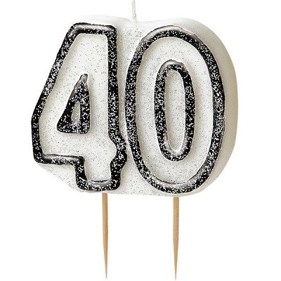 KAKELYS 40 HVIT / SVART