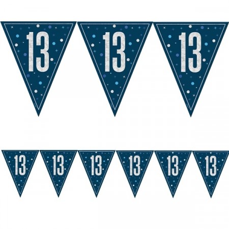 BLUE GLITZ BANNERFLAGG 13