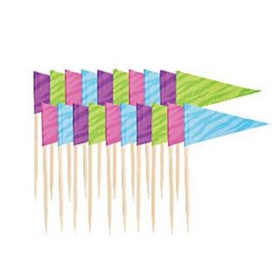 PASTEL FLAG PICKS (20-pk)