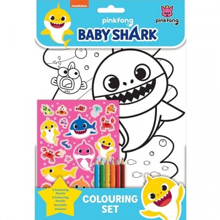 BABY SHARK TEGNEPAKKE (colouring set)
