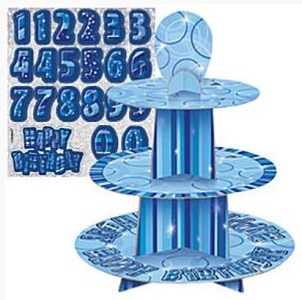 BLUE DAZZLING CUPCAKE STATIV