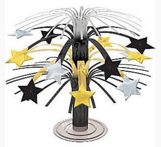 BLACK, SILVER & GOLD STAR MINI BORDDEKORASJON