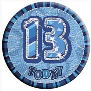 BLUE DAZZLING 13 BADGE