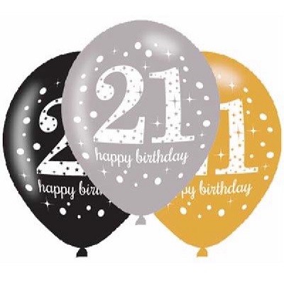 GOLD SPARKLING CELEBRATION BALLONGER 21
